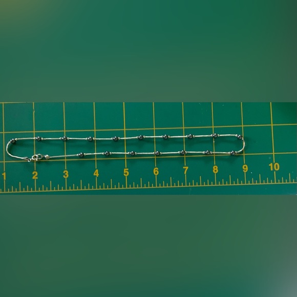 Sterling silver Hematite Liquid Silver Necklace - Picture 3 of 9